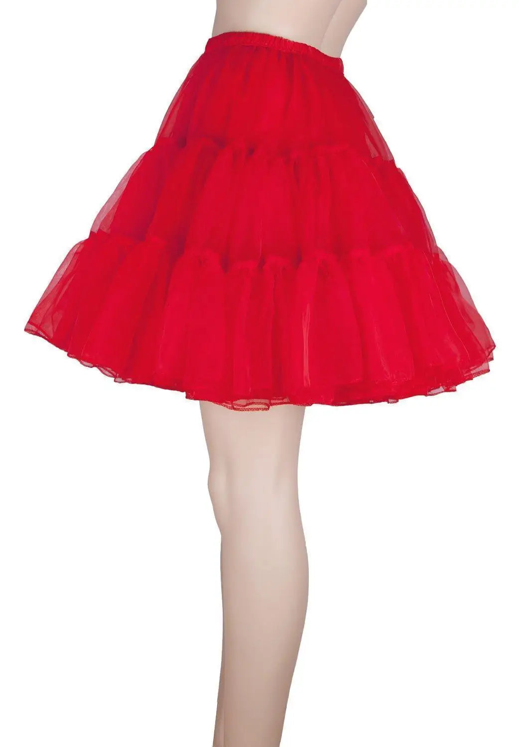 BABYONLINE Rockabilly Red Wedding Petticoat Crinoline Short Tulle Skirt Underskirt Woman Adult Tutu Half Slips Bridal Accessorie