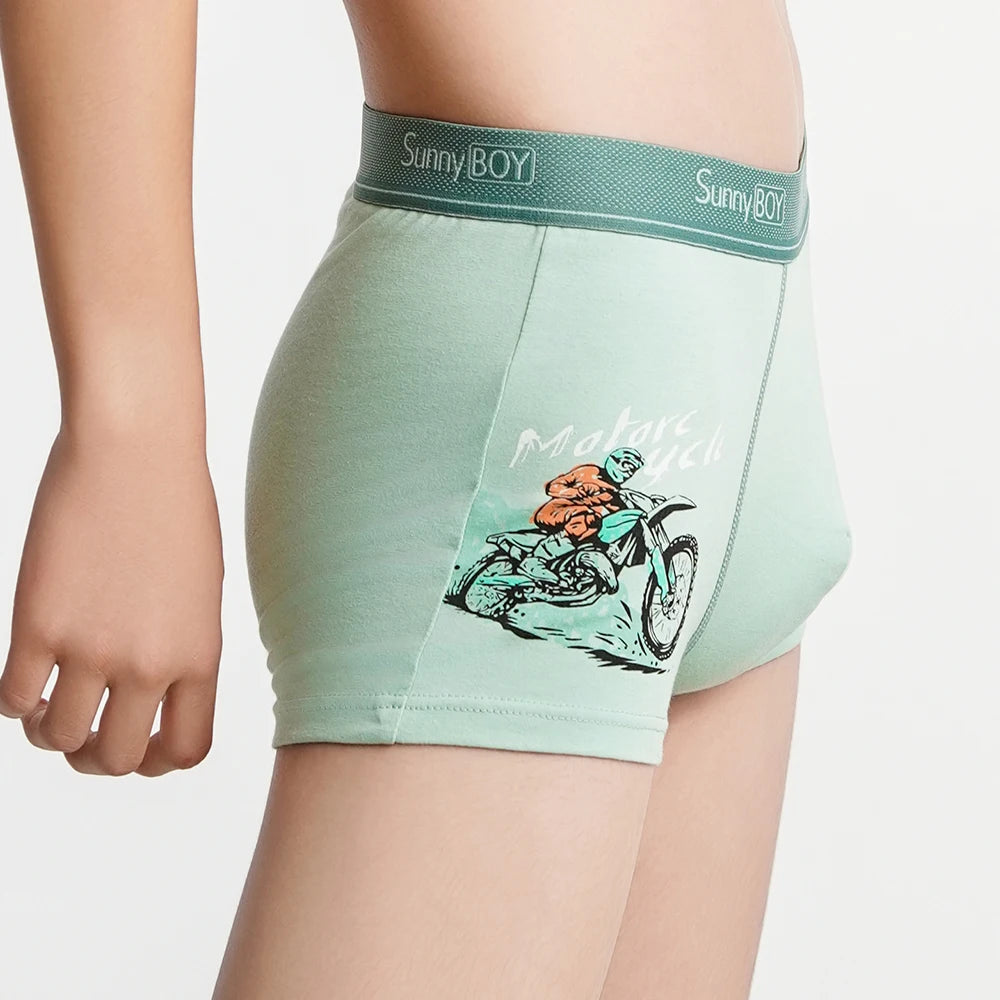 4pcs Big Size Children Boys Panties Cotton Motor Cool Cartoon Print Boxers Kid Boy Briefs Student UnderWear Underpanties M-2XL