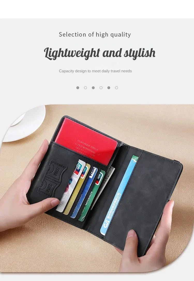 Rfid Blocking Protection Travel Passport Credit Holder Cover Case Business PU Leather Women Men Ticket Protective Accessories