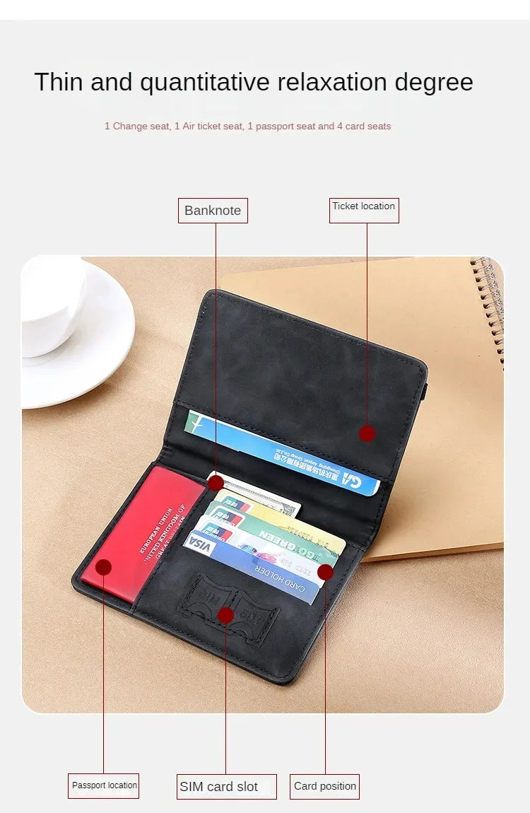 Rfid Blocking Protection Travel Passport Credit Holder Cover Case Business PU Leather Women Men Ticket Protective Accessories