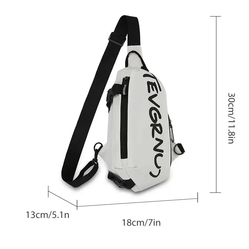 Nylon Chest Bag Trendy and Fashionable Women's Shoulder Bag Sports and Leisure Men's Oblique Straddle Bag