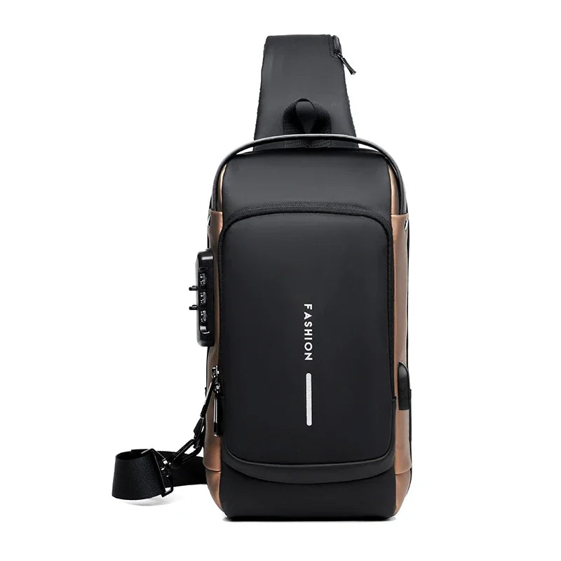 Desinger Multifunction Anti-theft USB Shoulder Crossbody Bag Travel Sling Pack Messenger Pack Chest Bag Male Luxury Brand Men