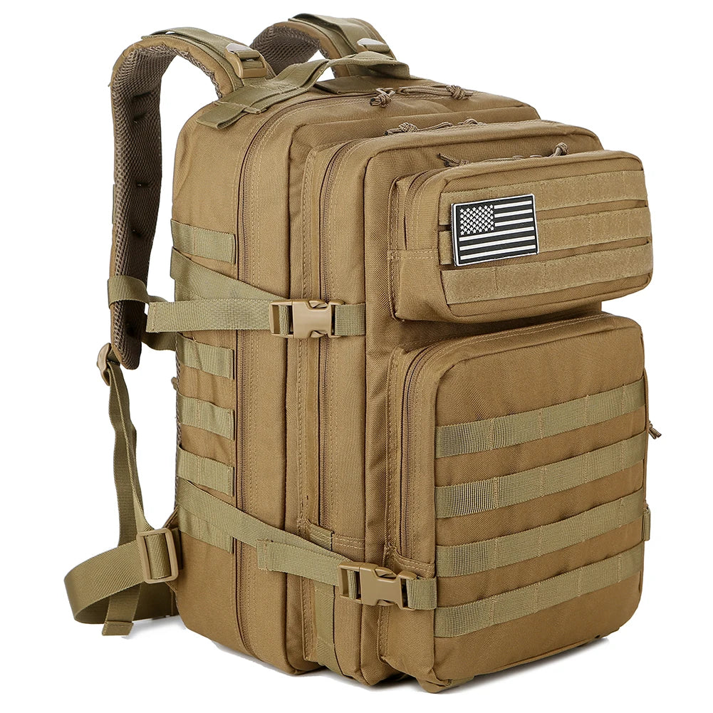 QT&QY 45L Tactical Backpack For Men Molle 3 day survival Backpack Hunting Camping Hiking GYM Rucksack Survival Bug Out Bag