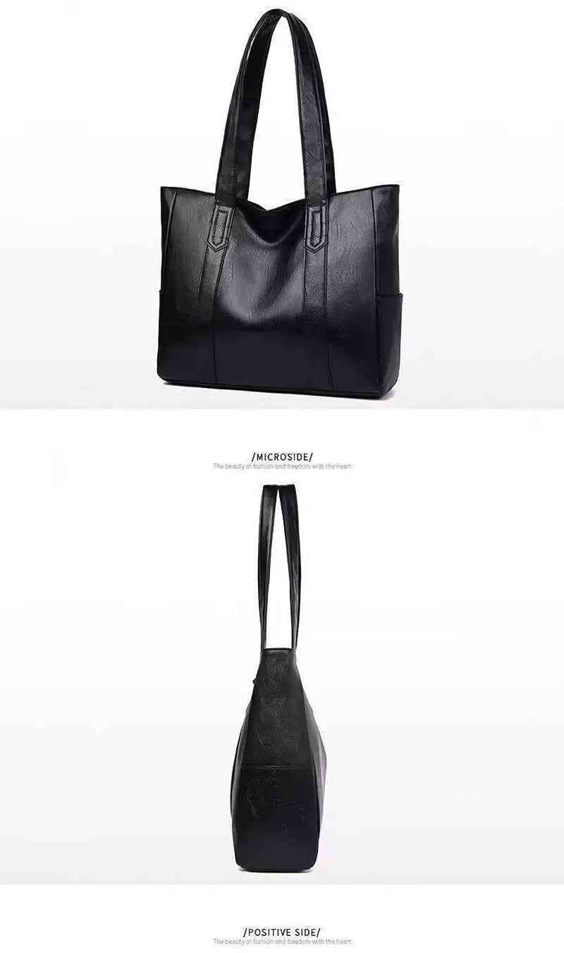 1pc Vintage Large Capacity Tote Bag Retro Vegan Shoulder Bag Women's Casual Handbag For Commute