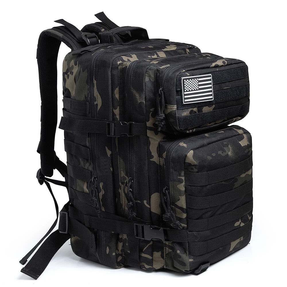 QT&QY 45L Tactical Backpack For Men Molle 3 day survival Backpack Hunting Camping Hiking GYM Rucksack Survival Bug Out Bag