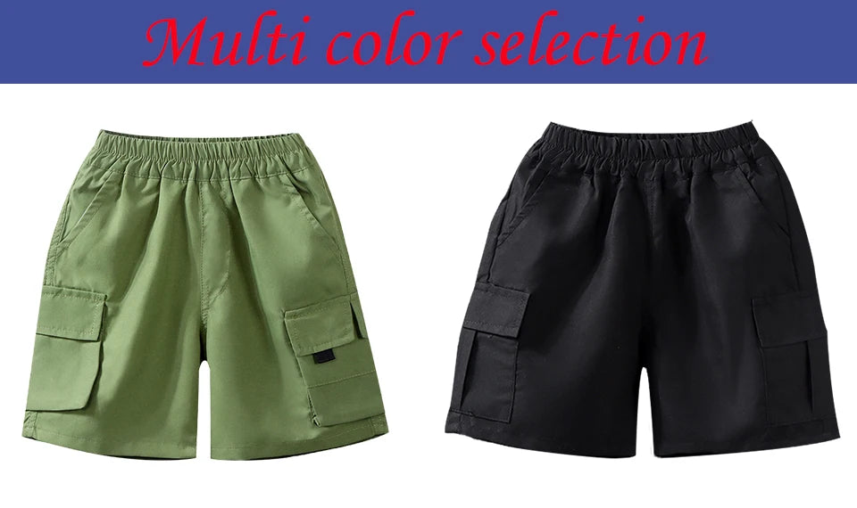 Boys Summer Casual Fashion Cargo Pants Comfortable Breathable Loose Sports Teen Shorts Spring Summer Children Casual Short Pants
