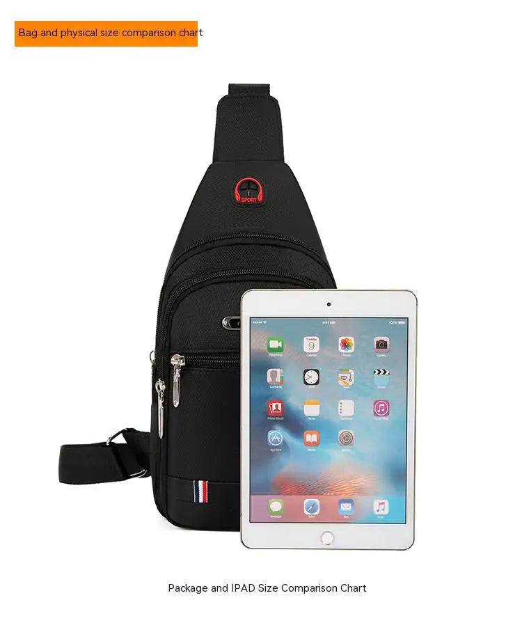 OutDoor Travel Fashion Mens CrossBorder Small Chest Polyester Shoulder Bag Trend Leisure.