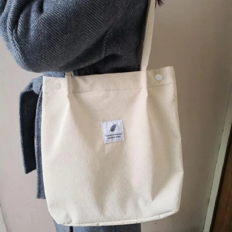 2024 New Women's Solid-Color Canvass Tote Bag Multi-Purpose Large Capacity Bag For Girls Kids Student School Shoulder Bag Female