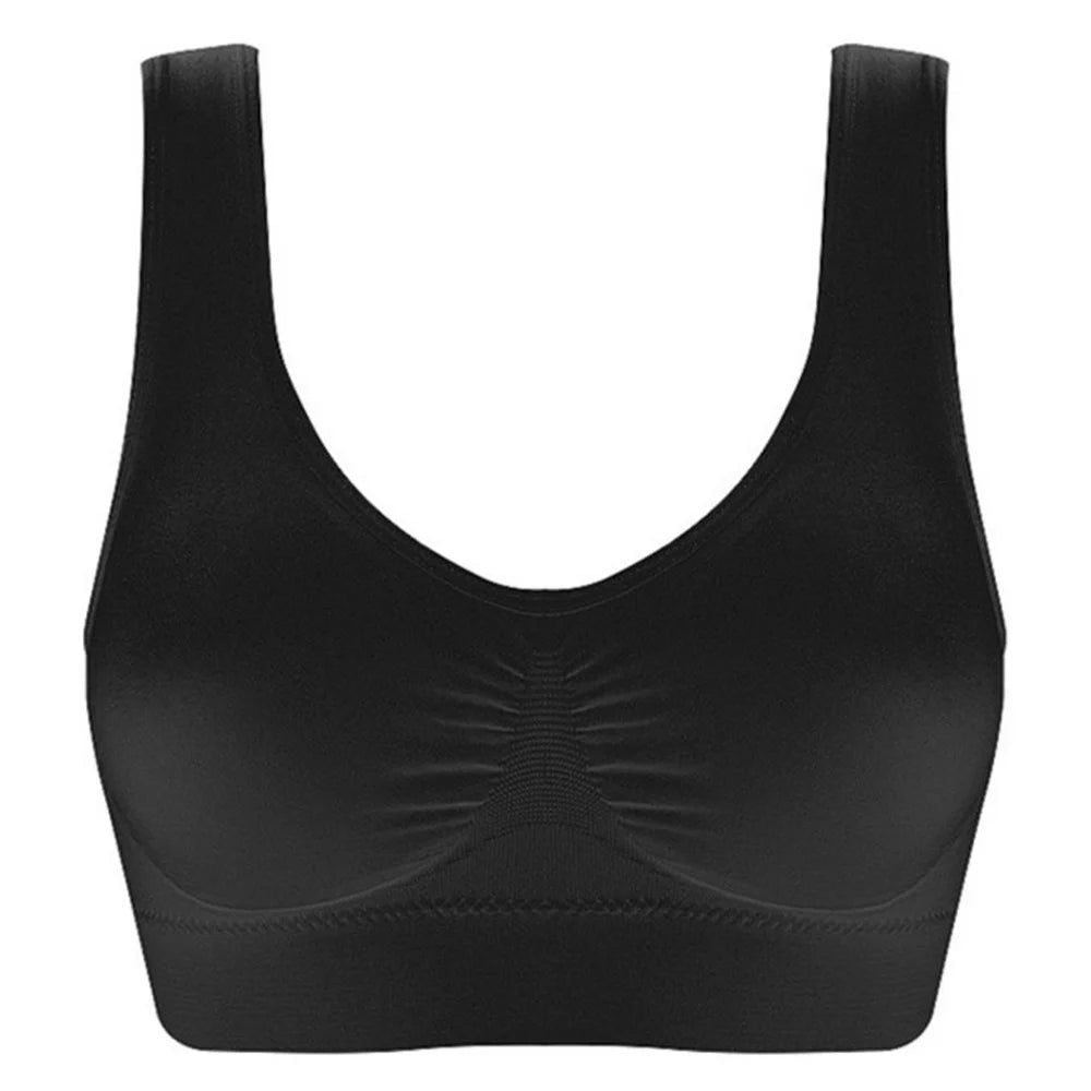 Women'S Seamless Bra For Women Crop Top Black Vertical Stripe Breathable Sports Bra Fitness Tube Tops Yoga Underwear Sports Bra