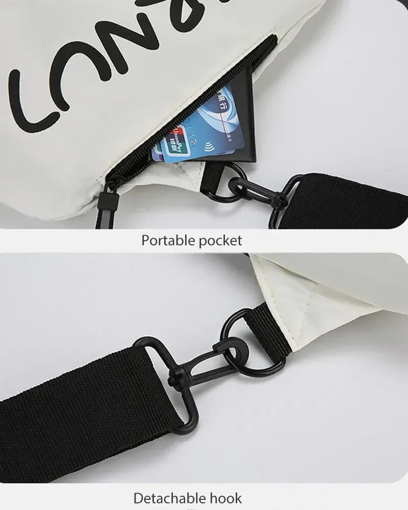 Nylon Chest Bag Trendy and Fashionable Women's Shoulder Bag Sports and Leisure Men's Oblique Straddle Bag