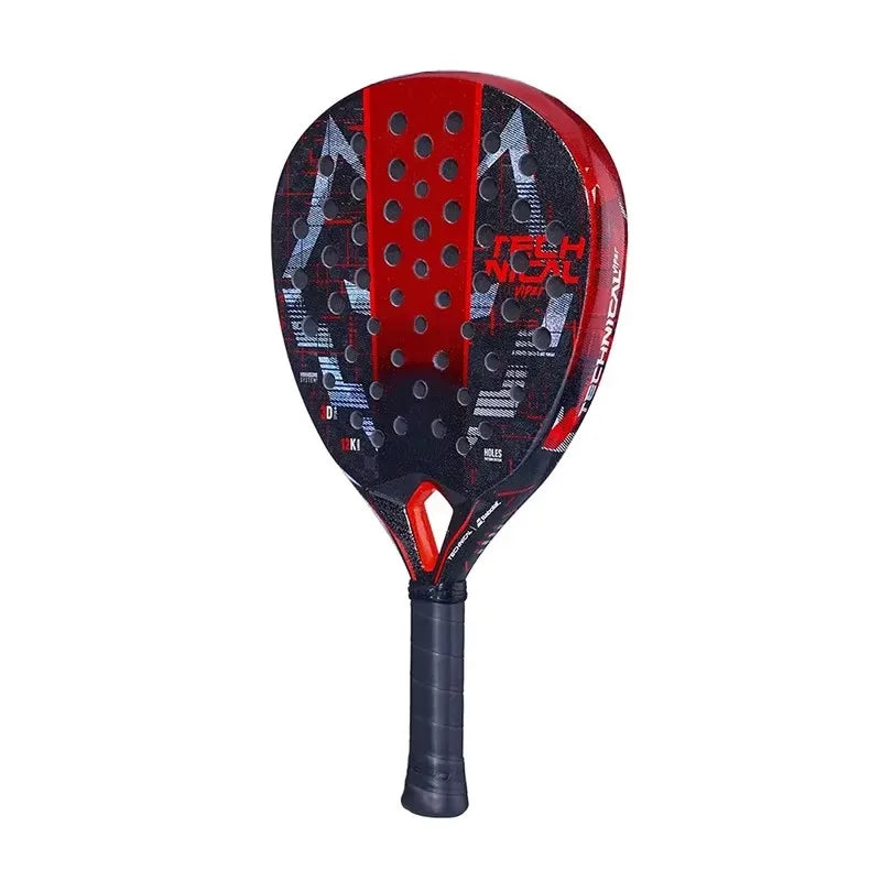 Carbon Fiber Padel Tennis Racket, Rough Surface, Diamond Shape, High Balance, EVA, Soft Memory, Sports Paddle Racquet