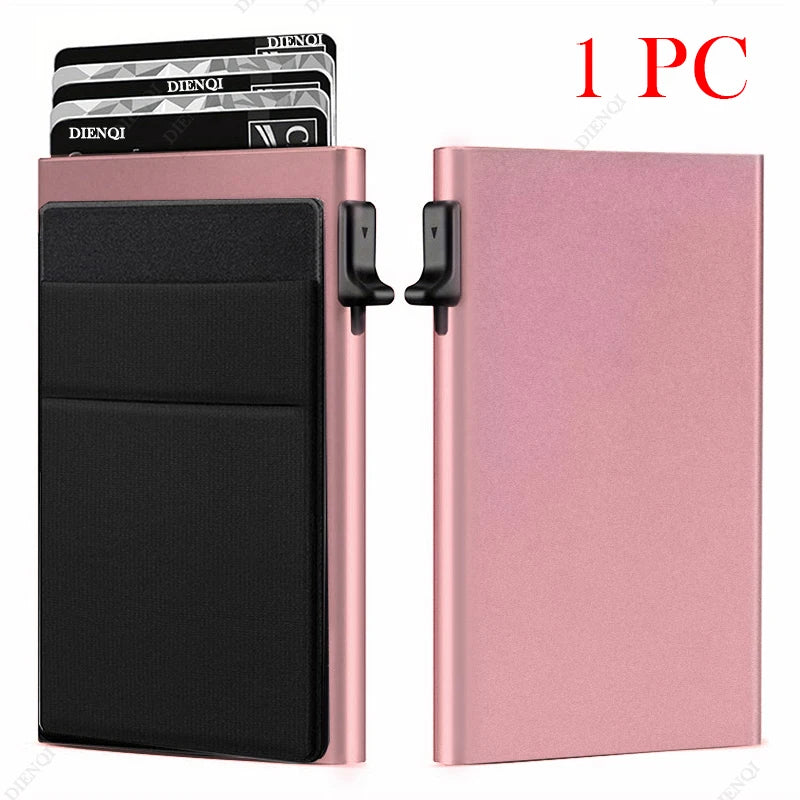 Rfid Credit Card Holder Men Thin Slim Mini Minimalist Wallets Luxury Metal Bank ID Cardholer Case Wallet for Men Carteras Choice
