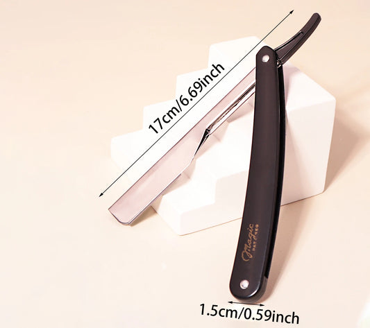 1/2pcs straight edge shaver high-end salon folding men's manual shaver,Special for real hair wigs