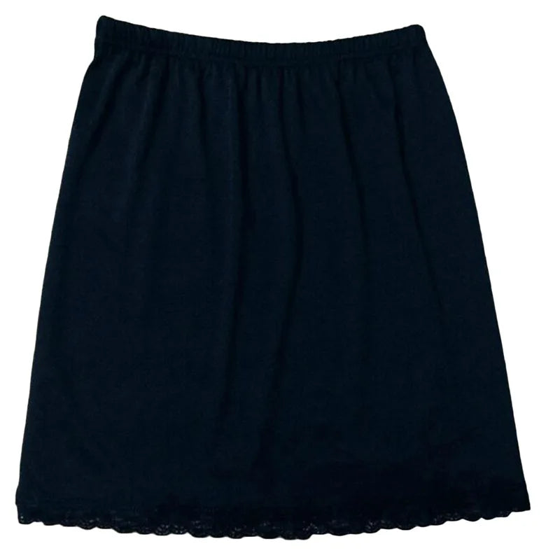Satin Underskirt Half Slips Dress for Women Summer Thin  High Waist Elastic Anti-Penetrating Underskirt Lining Petticoat