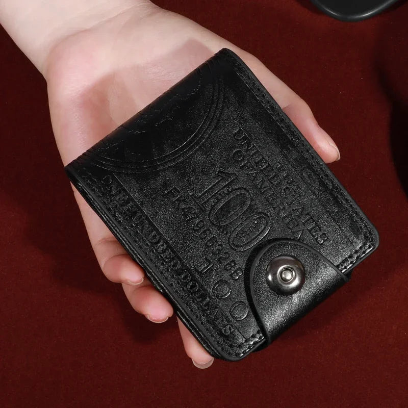 Men's Wallets With 100 US Dollar PatternWallet Male Leather Walet Photo Card HolderFashion Large Capacity Wallet Purse Bag