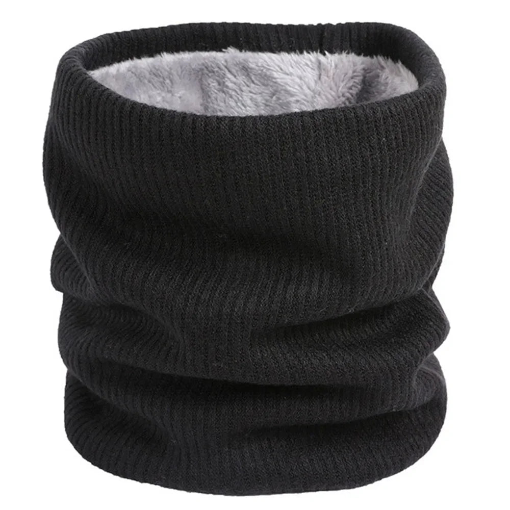 Unisex Winter Knitted Scarves for Boys Girls Women Men Warm Kids Thick Elastic Mufflers Children Neck Warmer Cotton Baby Scarf