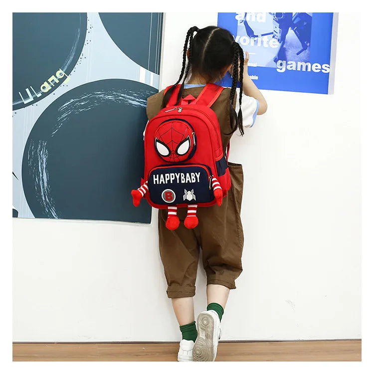 Spiderman Backpacks Super Heroes Student School Bag Cartoon 3d Stereo Kindergarten Backpack Children's Travel Bag Gift