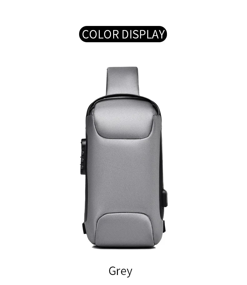 Desinger Multifunction Anti-theft USB Shoulder Crossbody Bag Travel Sling Pack Messenger Pack Chest Bag Male Luxury Brand Men