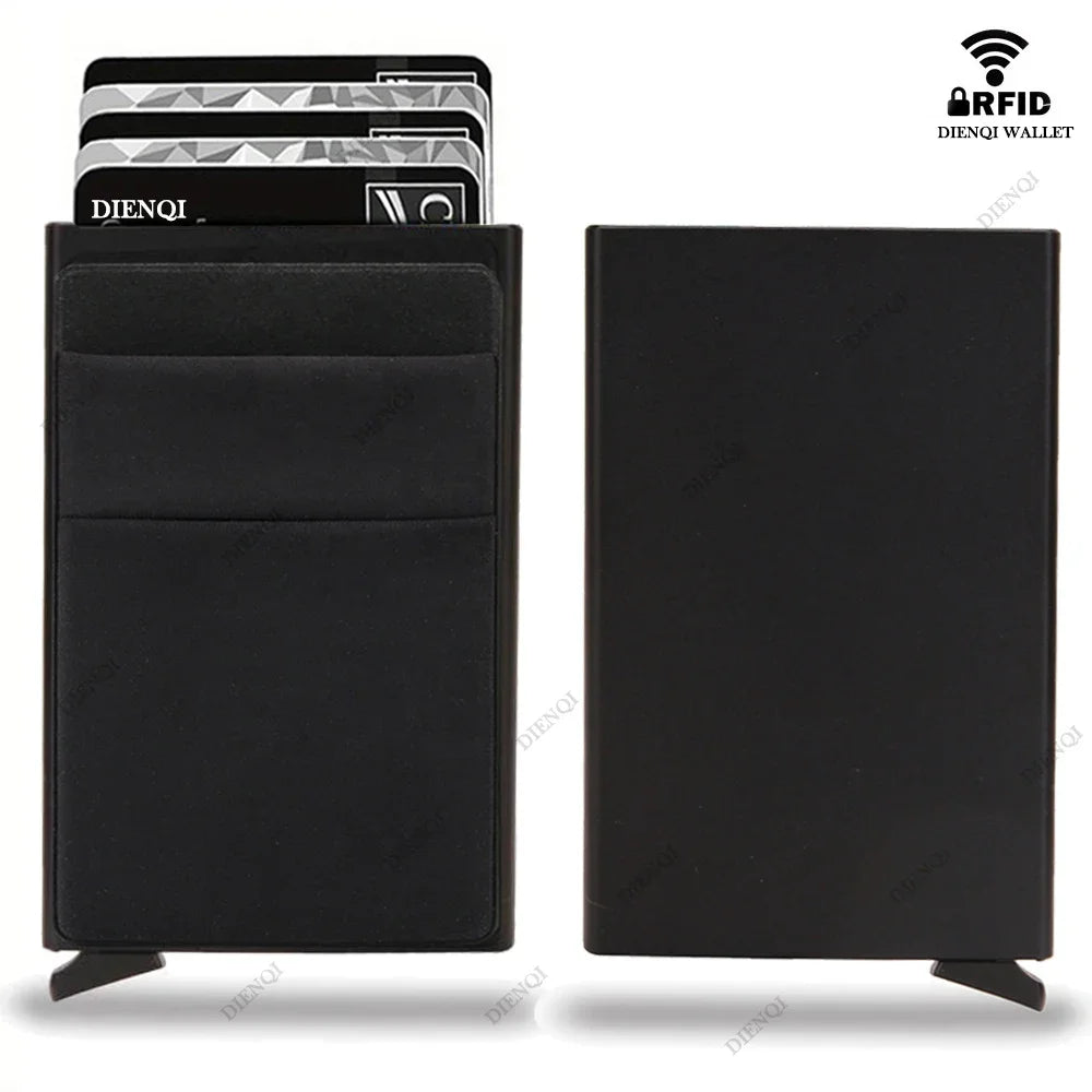 Rfid Credit Card Holder Men Thin Slim Mini Minimalist Wallets Luxury Metal Bank ID Cardholer Case Wallet for Men Carteras Choice