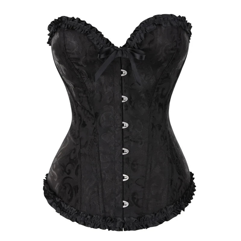 Waist Corset Top Women Bustier Overbust Sexy Lace up Floral Lingerie Shapewear Vintage Victorian Fashion Body Shaper DropShippin