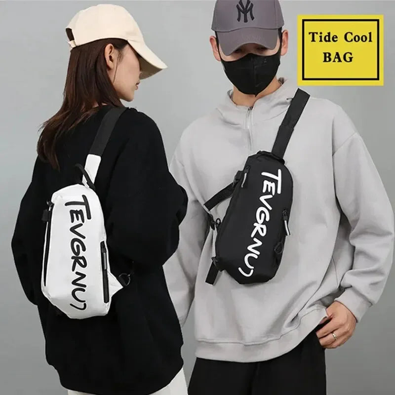 Nylon Chest Bag Trendy and Fashionable Women's Shoulder Bag Sports and Leisure Men's Oblique Straddle Bag