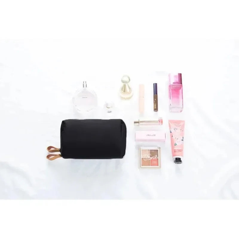 2024 New Women's Small Bag Toiletry Bag Portable Mini Solid Color Korean Makeup Bag Large Capacity Waterproof Storage Clutch Bag