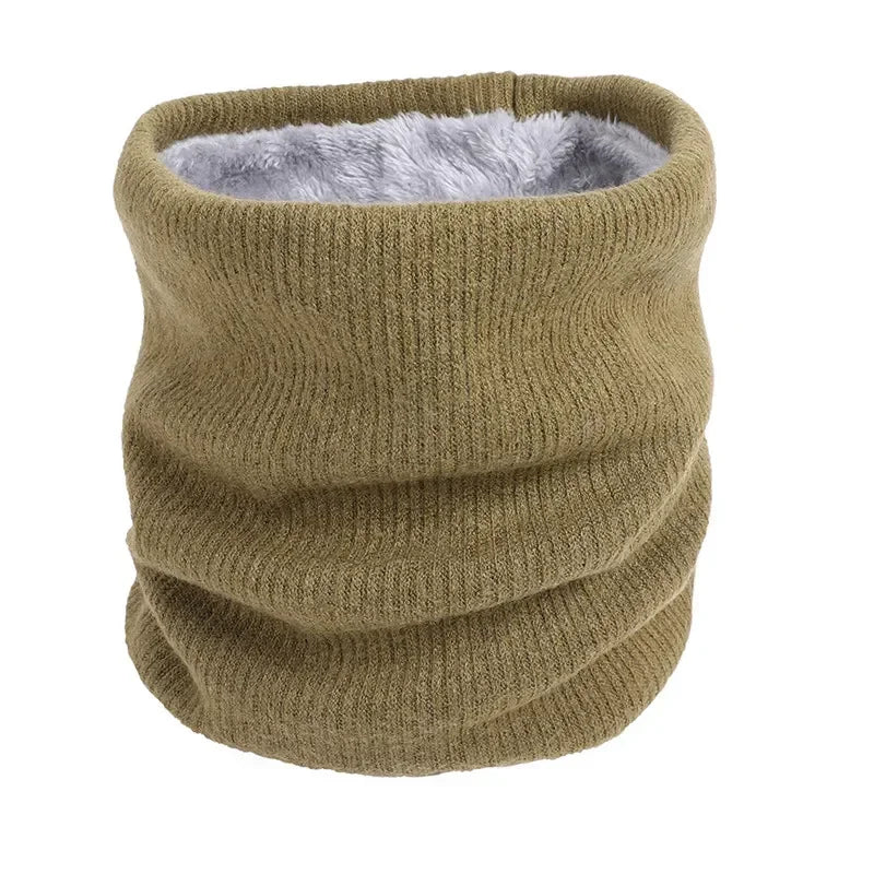 Unisex Winter Knitted Scarves for Boys Girls Women Men Warm Kids Thick Elastic Mufflers Children Neck Warmer Cotton Baby Scarf