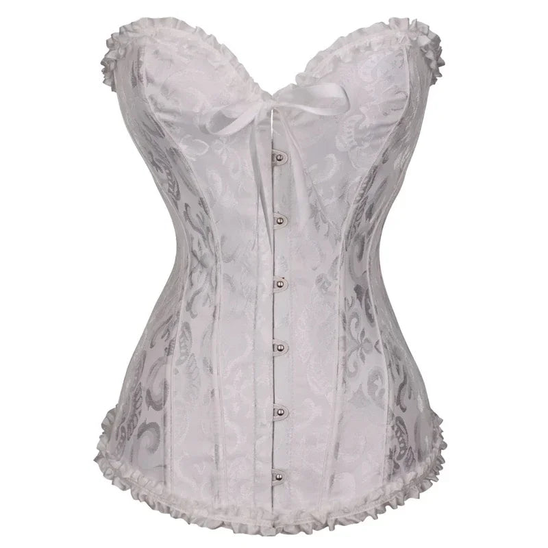 Waist Corset Top Women Bustier Overbust Sexy Lace up Floral Lingerie Shapewear Vintage Victorian Fashion Body Shaper DropShippin