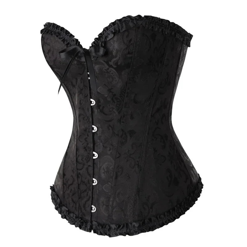 Waist Corset Top Women Bustier Overbust Sexy Lace up Floral Lingerie Shapewear Vintage Victorian Fashion Body Shaper DropShippin