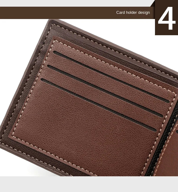 Men's Wallet with Hasp Business Card Holder Case Male Short Purse PU Leather Money Bag for Men Credit Card Wallets