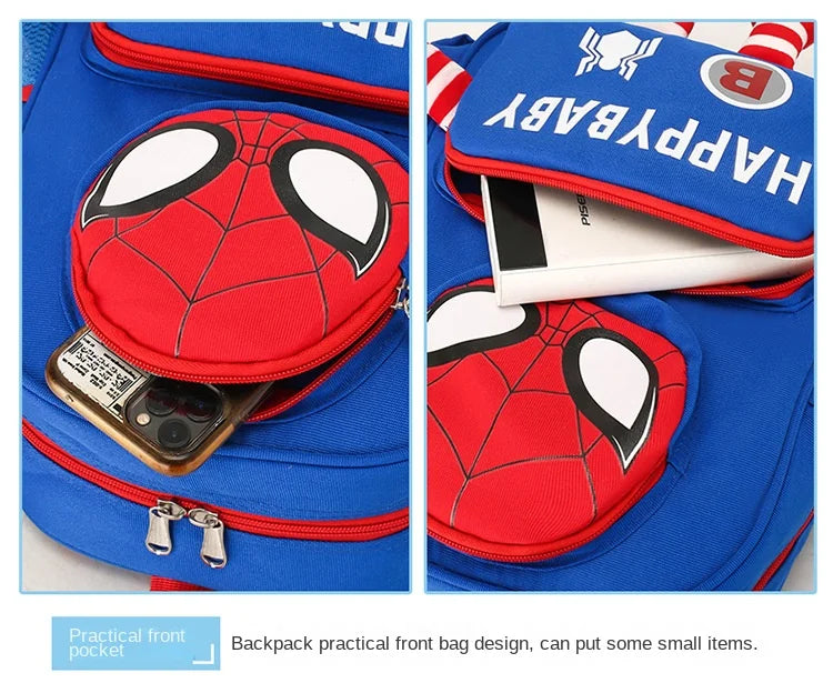 Spiderman Backpacks Super Heroes Student School Bag Cartoon 3d Stereo Kindergarten Backpack Children's Travel Bag Gift