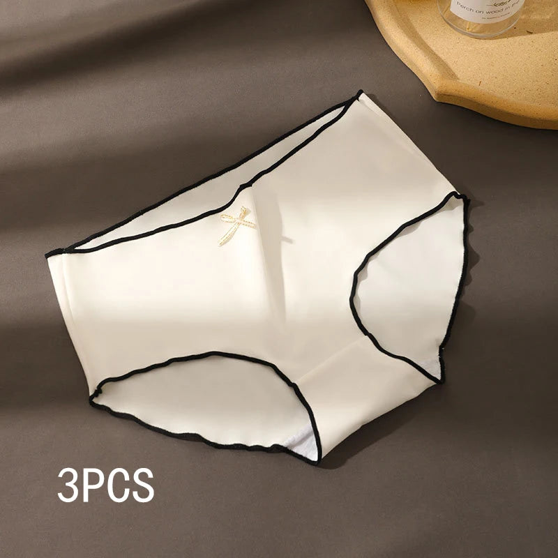 3pcs/Pack Women's Seamless Triangle Underwear With Low Waist And European-American Style