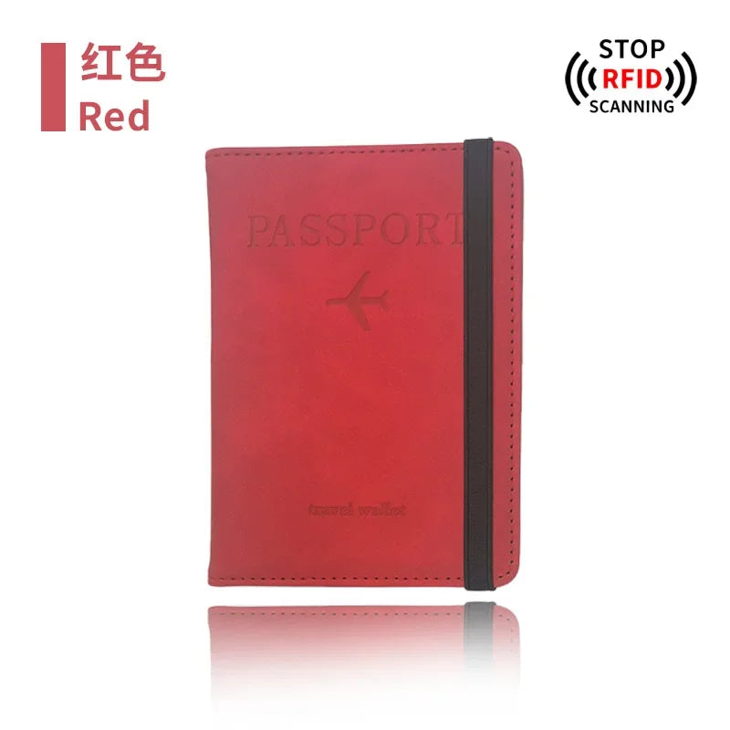 Rfid Blocking Protection Travel Passport Credit Holder Cover Case Business PU Leather Women Men Ticket Protective Accessories