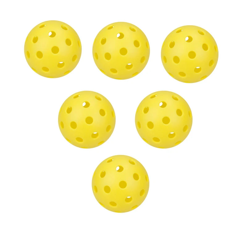6pcs Pickleball 40 Holes 74mm Outdoor Colorful Pickleballs Durable Training and Competition Paddle Ball for Competition Practice