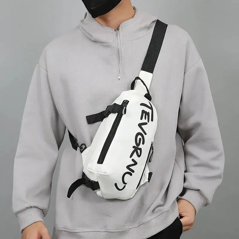 Nylon Chest Bag Trendy and Fashionable Women's Shoulder Bag Sports and Leisure Men's Oblique Straddle Bag