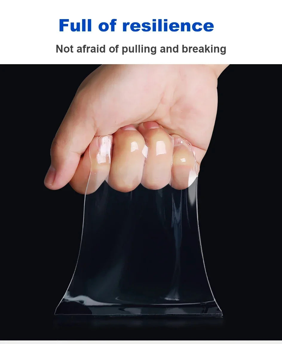 20-50mm Width Ultra Strong Adhesive Nano Tape High Viscosity Double Sided Tape Traceless Transparent Reusable Mounting Tape