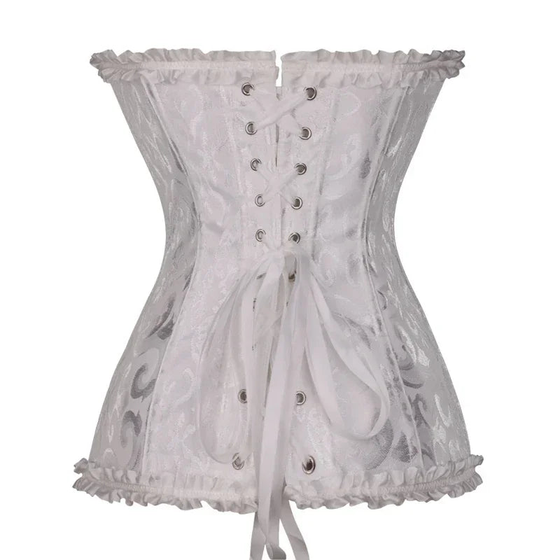 Waist Corset Top Women Bustier Overbust Sexy Lace up Floral Lingerie Shapewear Vintage Victorian Fashion Body Shaper DropShippin