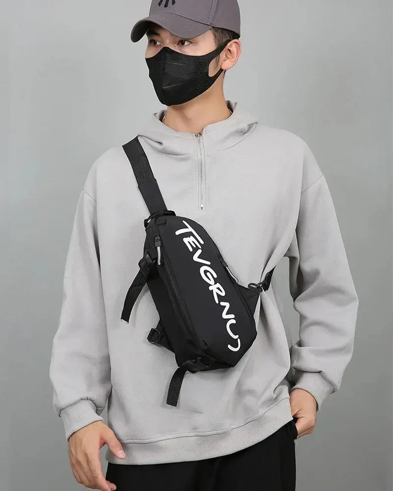 Nylon Chest Bag Trendy and Fashionable Women's Shoulder Bag Sports and Leisure Men's Oblique Straddle Bag