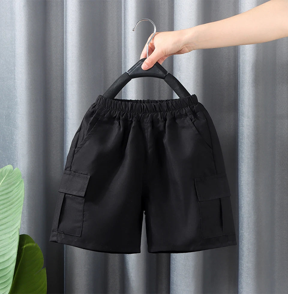 Boys Summer Casual Fashion Cargo Pants Comfortable Breathable Loose Sports Teen Shorts Spring Summer Children Casual Short Pants