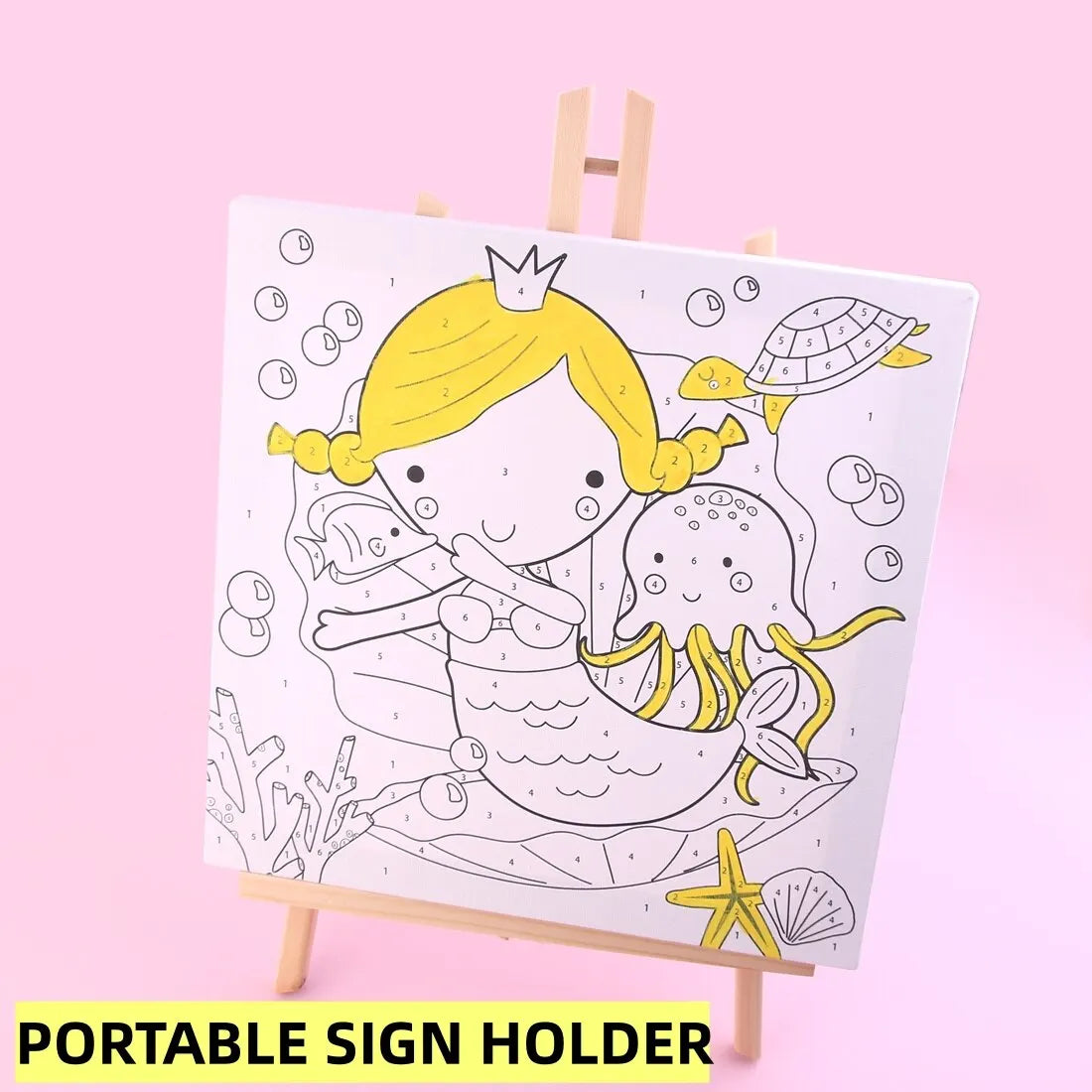 MOTARRO 1Pcs Natural Wood Easel Frame Tripod Display Holder Wedding Table Name Card Stand Children Painting Display Craft