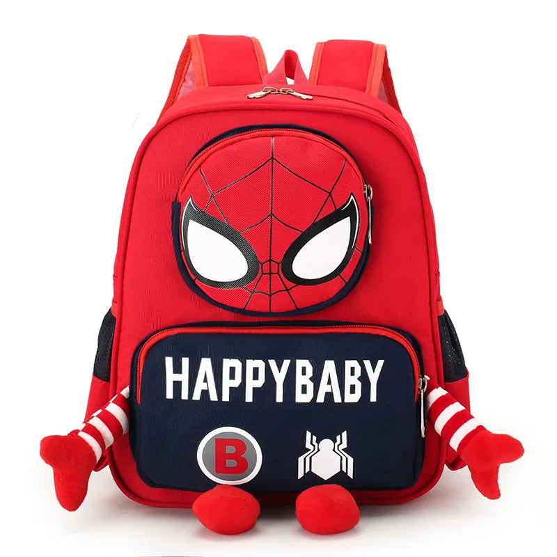 Spiderman Backpacks Super Heroes Student School Bag Cartoon 3d Stereo Kindergarten Backpack Children's Travel Bag Gift