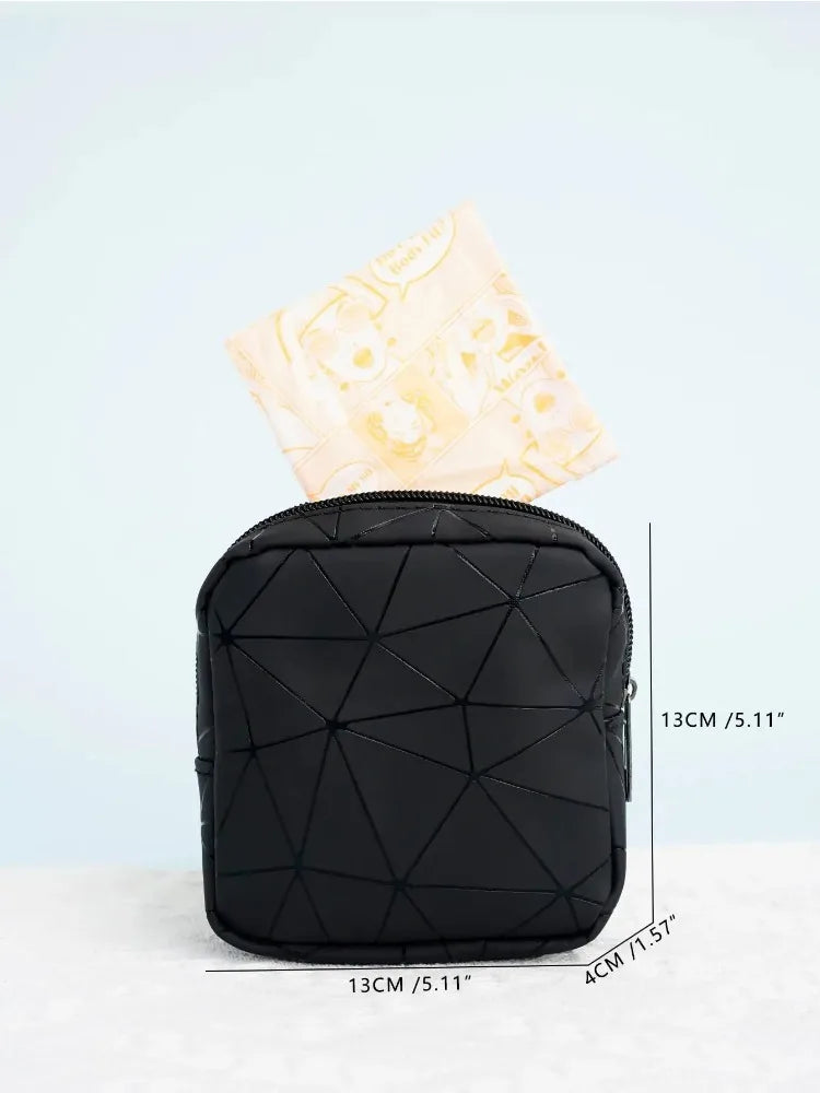 PU Leather Waterproof Organizing Bag, Jewelry Bag, Portable Monthly Bag, Women's Outdoor Sanitary Napkin Storage Bag