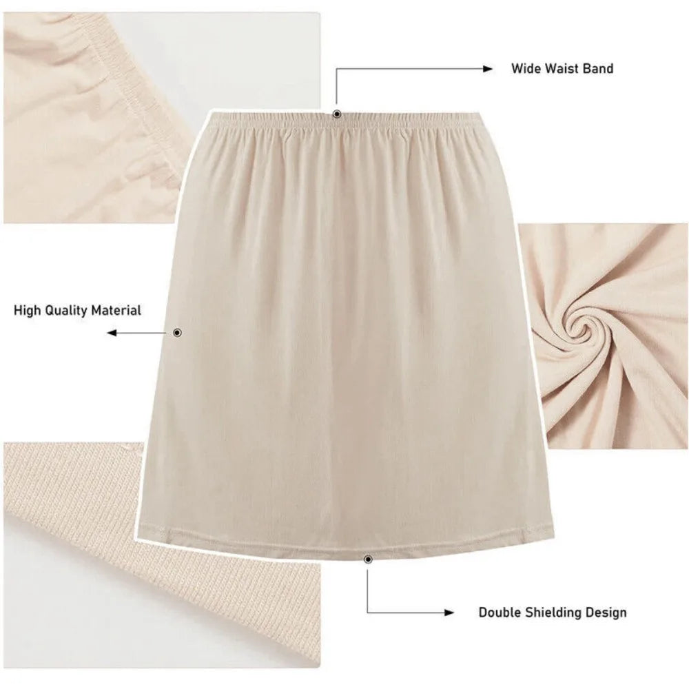 Women Half Slips Underskirt Petticoat Ladies Fashion Lingerie Satin Skirt Summer Under Dress Slips