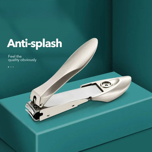 Anti Splash Nail Clippers Stainless Steel Fingernail Cutter Manicure Tools Bionics Design Nail Trimmer