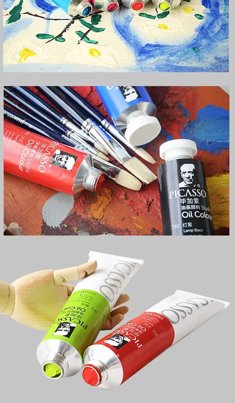 Phoenix 50ml Oil Paint High Saturation Faster Drying Time with Creamy Texture and Consistency for Artists, Students, Beginners