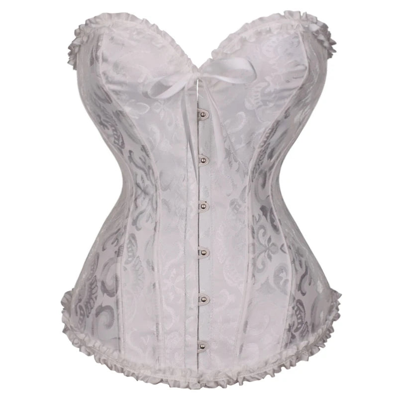 Waist Corset Top Women Bustier Overbust Sexy Lace up Floral Lingerie Shapewear Vintage Victorian Fashion Body Shaper DropShippin
