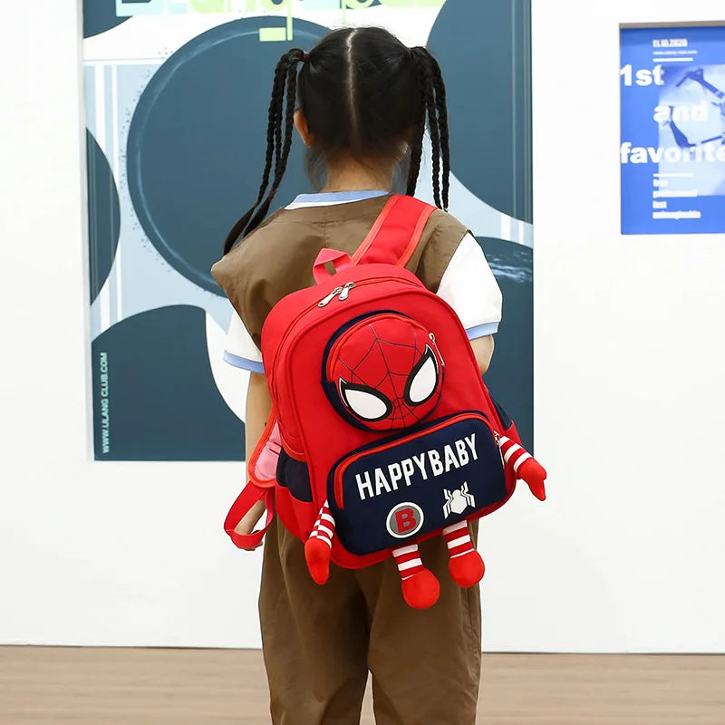 Spiderman Backpacks Super Heroes Student School Bag Cartoon 3d Stereo Kindergarten Backpack Children's Travel Bag Gift