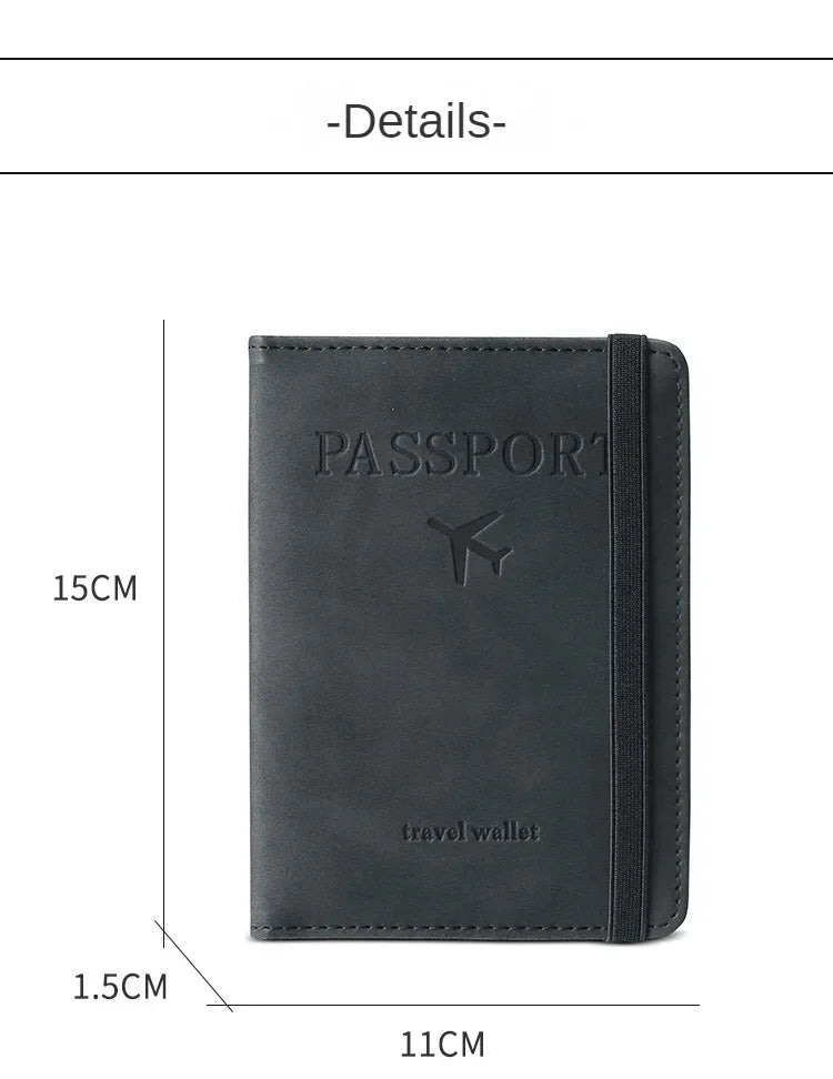 Rfid Blocking Protection Travel Passport Credit Holder Cover Case Business PU Leather Women Men Ticket Protective Accessories