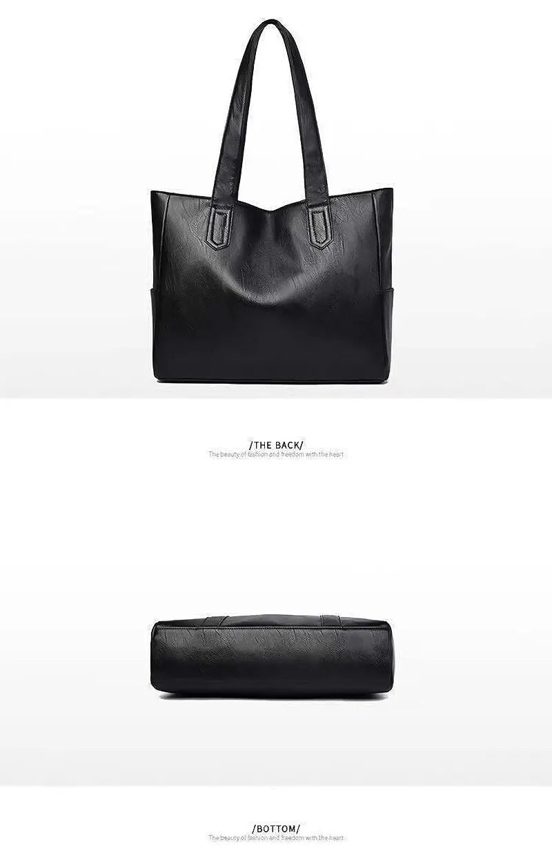 1pc Vintage Large Capacity Tote Bag Retro Vegan Shoulder Bag Women's Casual Handbag For Commute