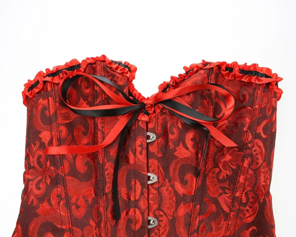 Waist Corset Top Women Bustier Overbust Sexy Lace up Floral Lingerie Shapewear Vintage Victorian Fashion Body Shaper DropShippin